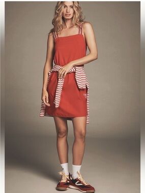 Women's Red Strappy Casual Dress